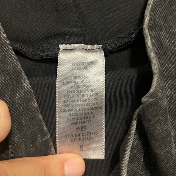 Women’s Hard Tail Fringe Leggings Acid Wash Black Size S Small - Picture 3 of 9